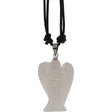 Gemstone Angel Necklace - White Jade - Magick Magick.com