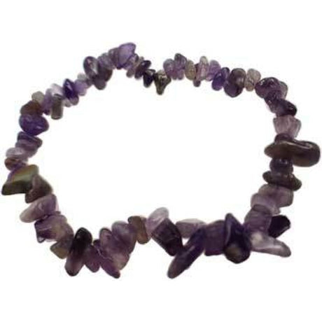 Gemstone Chips Elastic Bracelet - Amethyst - Magick Magick.com