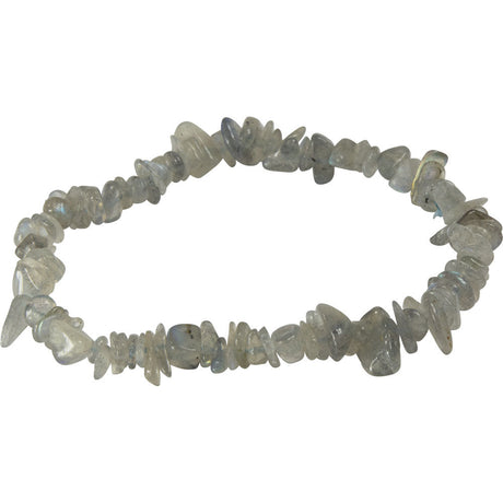 Gemstone Chips Elastic Bracelet - Moonstone - Magick Magick.com