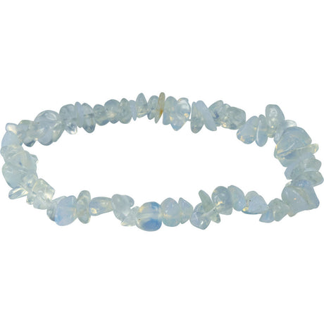 Gemstone Chips Elastic Bracelet - Opalite - Magick Magick.com