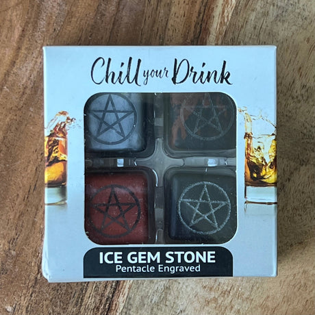 Gemstone Ice Cubes with Pentacle (Pack of 4) - Magick Magick.com