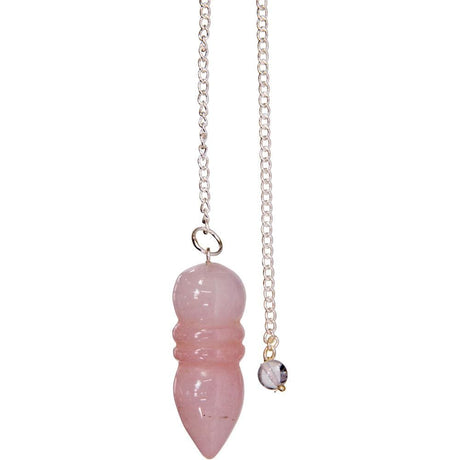 Gemstone Polished Pendulum - Rose Quartz - Magick Magick.com