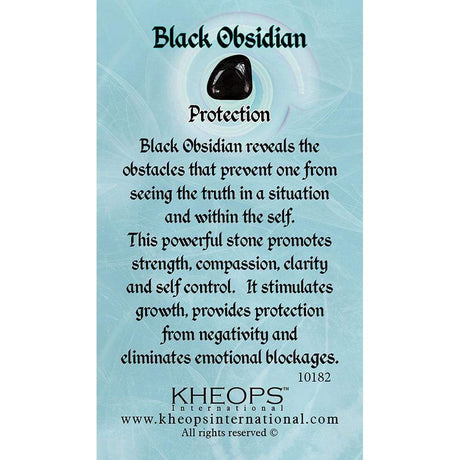 Gemstone Properties Info Card - Black Obsidian - Magick Magick.com