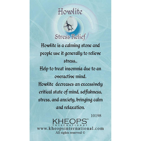 Gemstone Properties Info Card - Howlite - Magick Magick.com