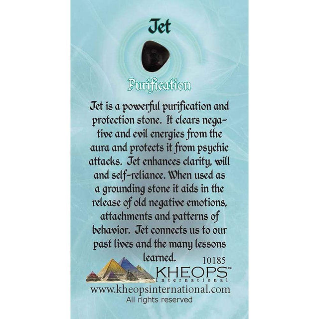 Gemstone Properties Info Card - Jet - Magick Magick.com