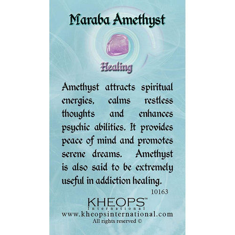 Gemstone Properties Info Card - Maraba Amethyst - Magick Magick.com