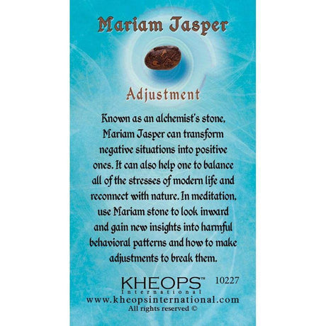 Gemstone Properties Info Card - Mariam Jasper - Magick Magick.com