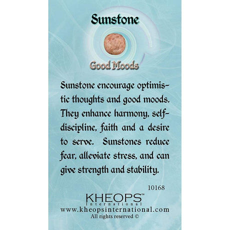 Gemstone Properties Info Card - Sunstone - Magick Magick.com