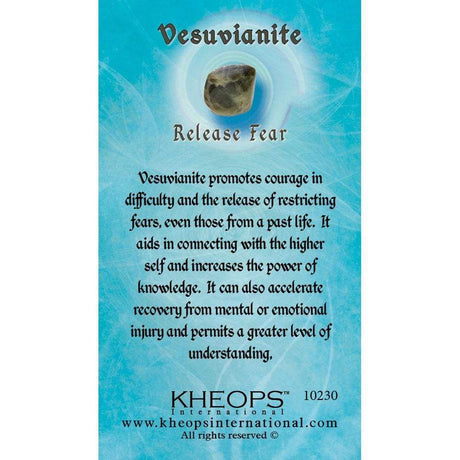 Gemstone Properties Info Card - Vesuvianite - Magick Magick.com