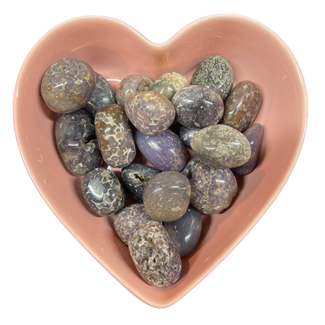 Grape Agate Tumbled Stone Natural Gemstone - One Stone - Magick Magick.com