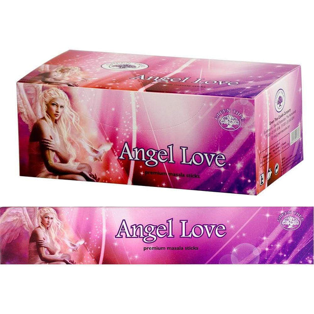 Green Tree Incense 15 gram - Angel Love (Pack of 12) - Magick Magick.com