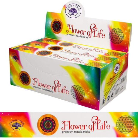 Green Tree Incense 15 gram - Flower of Life (Pack of 12) - Magick Magick.com