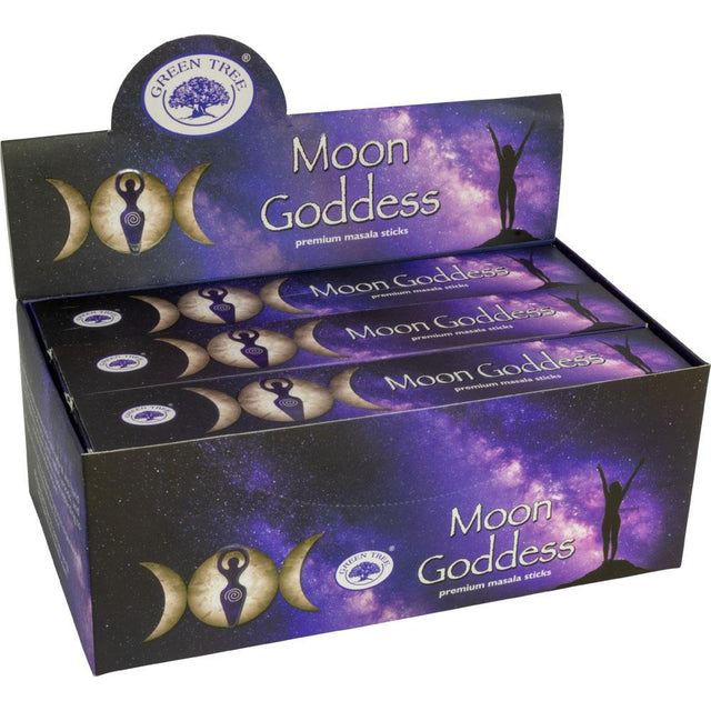 Green Tree Incense 15 gram - Moon Goddess (Pack of 12) - Magick Magick.com