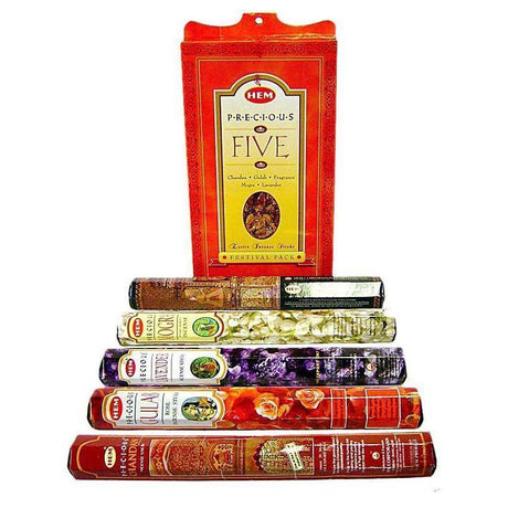 HEM Incense Precious 5 in 1 Gift Pack 20 Stick (5 Packs of 20) - Magick Magick.com