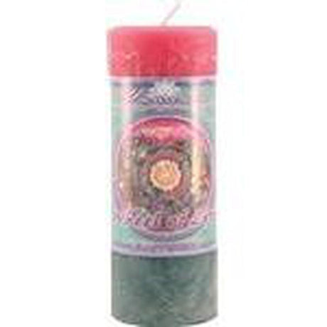 Happiness 2.5" x 6" Mandala Pillar Candle - Magick Magick.com