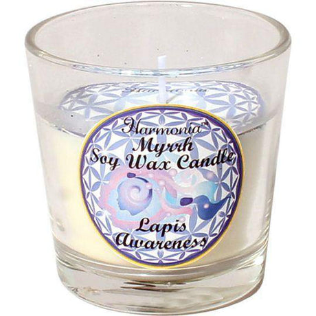 Harmonia Soy Gem Votive Candle - Awareness Lapis - Magick Magick.com
