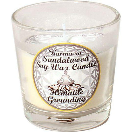 Harmonia Soy Gem Votive Candle - Grounding Hematite - Magick Magick.com