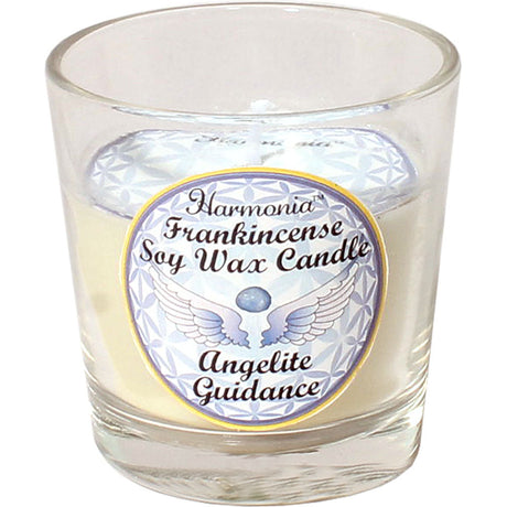 Harmonia Soy Gem Votive Candle - Guidance Angelite - Magick Magick.com