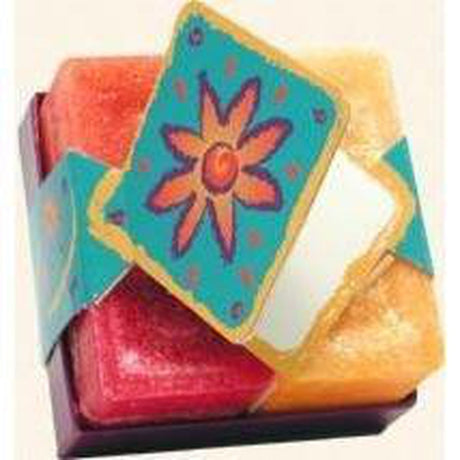 Herbal Candle Gift Set & Card - Flower Design - Magick Magick.com