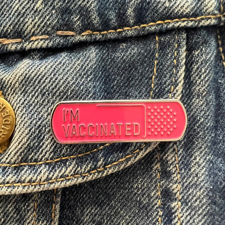 I'm Vaccinated Bandaid Enamel Pin - Magick Magick.com