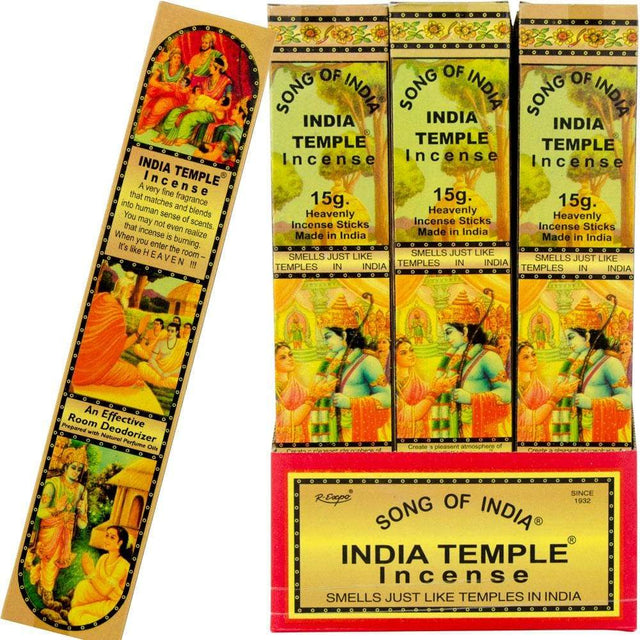 India Temple Incense Display - 15 gram (Set of 24 Packs) - Magick Magick.com