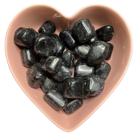 Iolite with Black Mica Tumbled Stone Natural Gemstone - One Stone - Magick Magick.com
