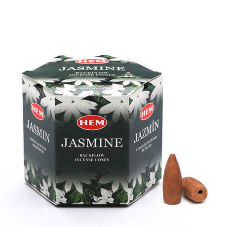Jasmine HEM Backflow Incense Cones (40 Pack) - Magick Magick.com