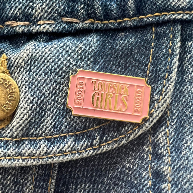 Lovesick Girls Ticket Enamel Pin - Magick Magick.com