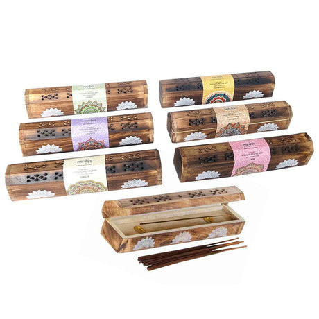 Mandala Incense Wooden Box Gift Set (Set of 6) - Magick Magick.com