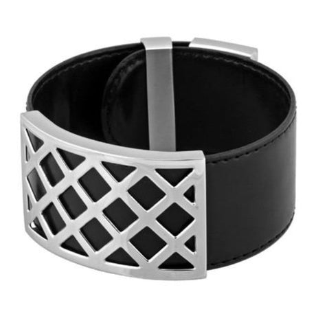 Motley Black Leather & Stainless Steel Bracelet - Magick Magick.com