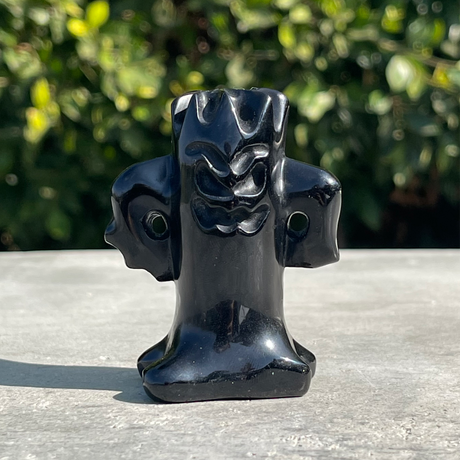 Natural Black Obsidian Hand Carved Crystal Ghost Tree - .26 lbs (2.5 x 1.25 x 3 inch) - Magick Magick.com