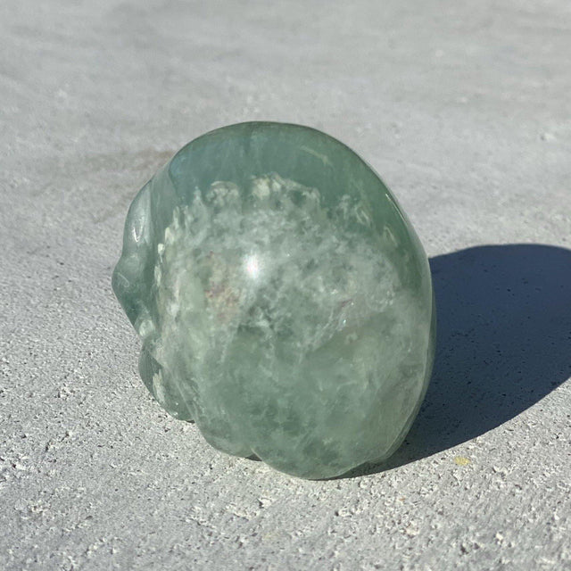 Natural Green Fluorite Hand Carved Small Skull - .20 lbs (2 x 1.5 x 1.5 inch) - Magick Magick.com