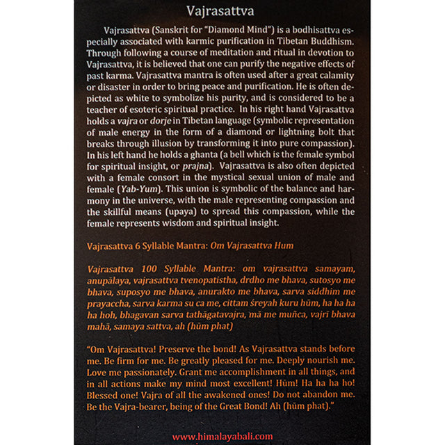 Nepalese Altar Card - Vajrasattva - Magick Magick.com