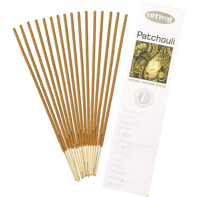 Nitiraj Incense 25 gram - Patchouli (Pack of 6) - Magick Magick.com