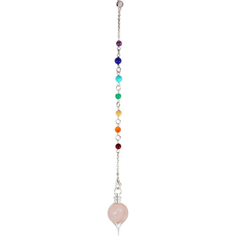 Pendulum Sephoroton with Chakra - Rose Quartz - Magick Magick.com