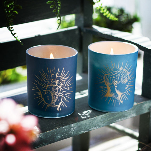 Phrenology and Palmistry Scented Candle Set with Box (2 Piece Set) - Magick Magick.com