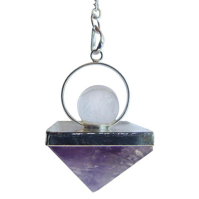 Premium Amethyst Pyramid Pendulum by Lo Scarabeo - Magick Magick.com