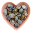Purple & White Chalcedony Tumbled Stone Natural Gemstone - One Stone - Magick Magick.com