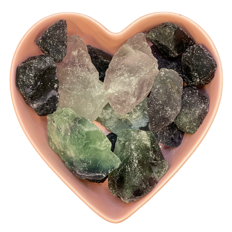 Rainbow Fluorite Rough Stone Natural Gemstone - One Stone - Magick Magick.com