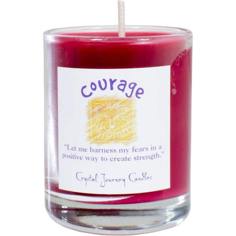Reiki Charged Soy Herbal Filled Votive Candle - Courage - Magick Magick.com