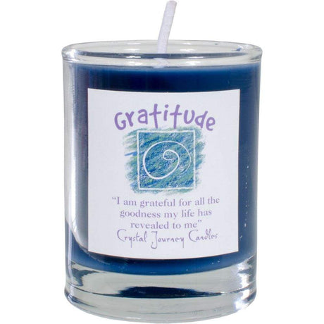 Reiki Charged Soy Herbal Filled Votive Candle - Gratitude - Magick Magick.com