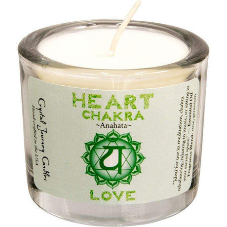 Reiki Charged Soy Herbal Filled Votive Candle - Heart Chakra - Magick Magick.com