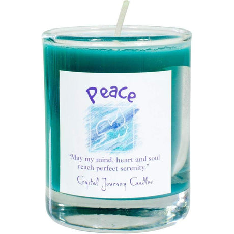 Reiki Charged Soy Herbal Filled Votive Candle - Peace - Magick Magick.com