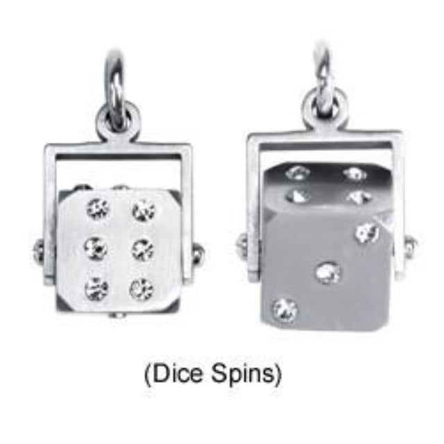 Roll Of A Die Stainless Steel Pendant - Magick Magick.com