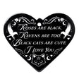 Roses are Black Heart Trivet - Magick Magick.com
