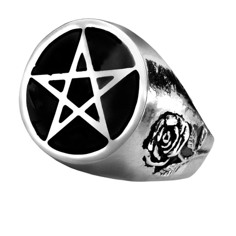 Roseus Pentagram Ring - Size 8.5 - Magick Magick.com