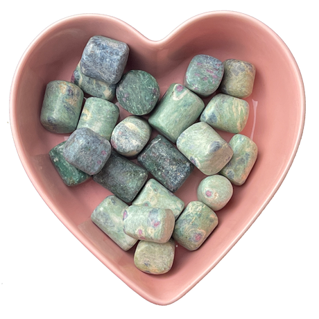 Ruby Zoisite Tumbled Stone Natural Gemstone - One Stone - Magick Magick.com