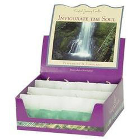 Scented Square Votive Candle "Invigorate the Soul" - Rosemary & Peppermint - Magick Magick.com