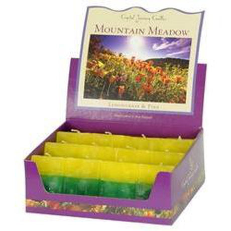Scented Square Votive Candle "Mountain Meadow" - Lime & Lemongrass - Magick Magick.com