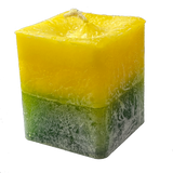 Scented Square Votive Candle "Mountain Meadow" - Lime & Lemongrass - Magick Magick.com